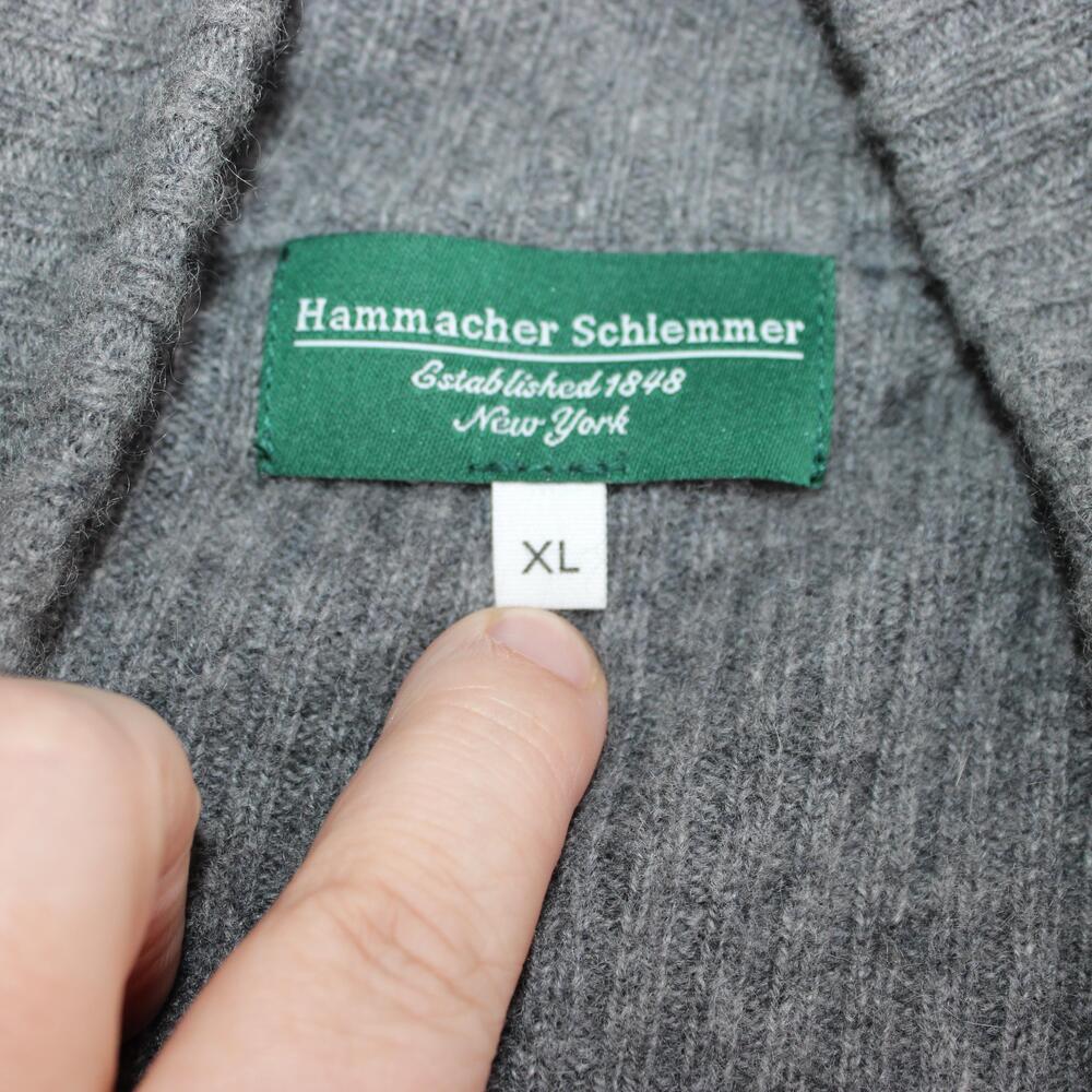 Hammacher Schlemmer Cashmere Sweater Women XL Gray Cardigan Open Front Topper - Picture 3 of 8